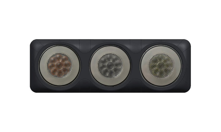 4inch Round Triple Combo Stop/Tail/DI/Reverse White Glow