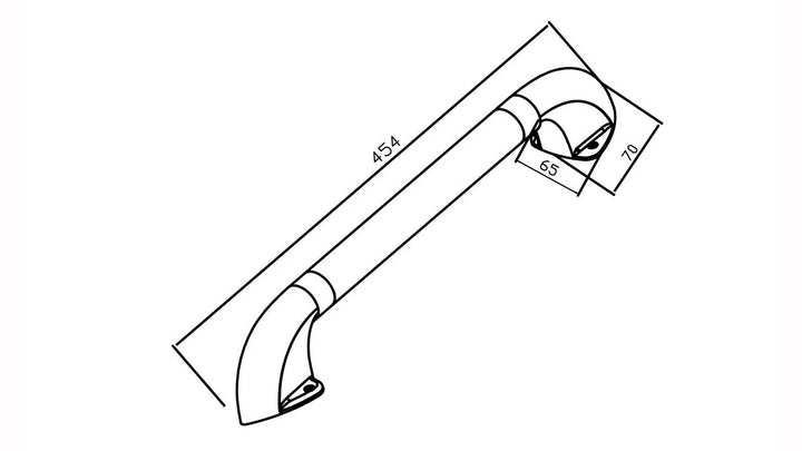 Grab Handle Light 453mm Clear Acrylic (Amber)