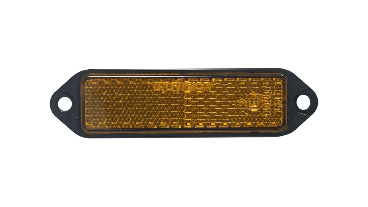 Reflex Reflector (Amber) 92x24 Black Screw Base 100Pk