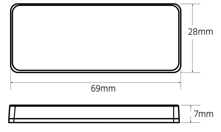 Reflex Reflector (Amber) 69X28 3M Tape 100 Pack