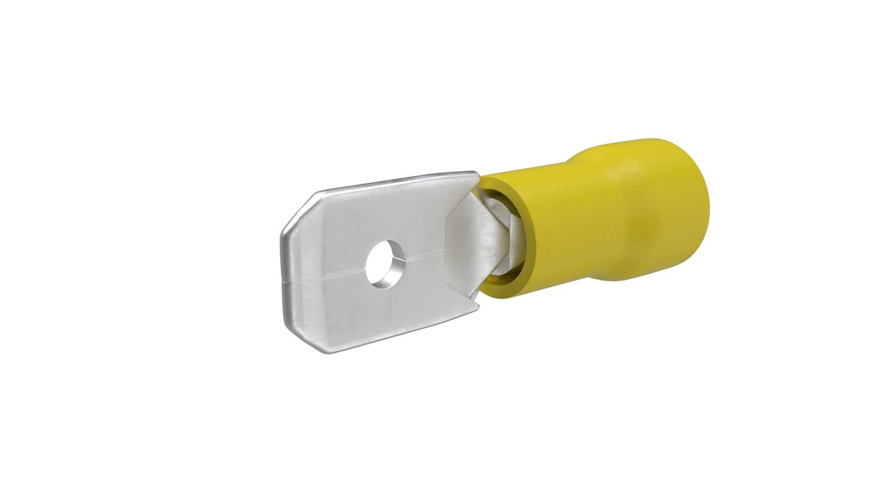 Crimp Terminal Yellow Male Blade-QKC50