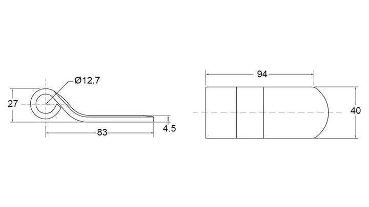 Hinge Drop Side 95MM - 1145Zp