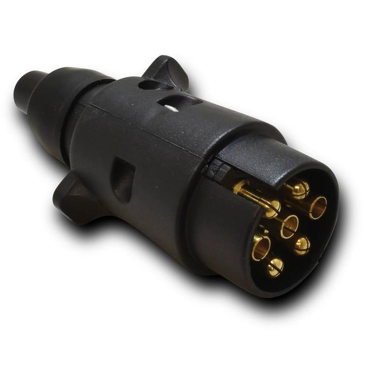 7 Pin Large Round Plug Plastic Blister