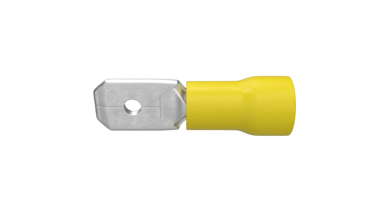 Crimp Terminal Yellow Male Blade-QKC50