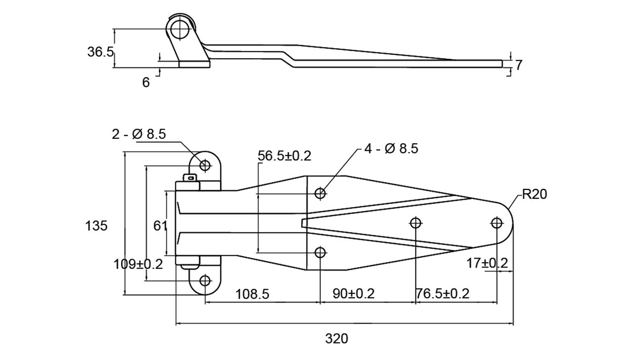 Hinge Truck Rear Door Cast Zp