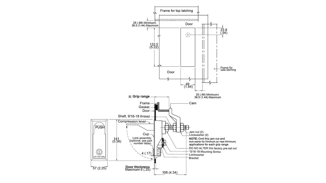 Lift & Turn Latch - 62-10-811-20