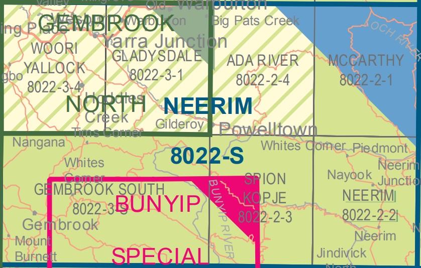 NEERIM 8022-S VIC MAP