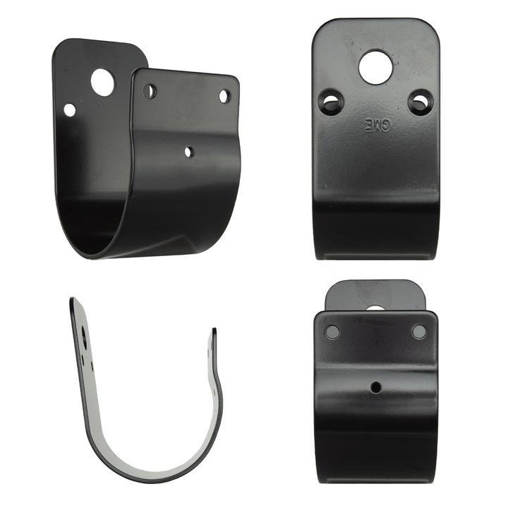 GME 76mm Wrap Around Bull Bar Bracket- Black