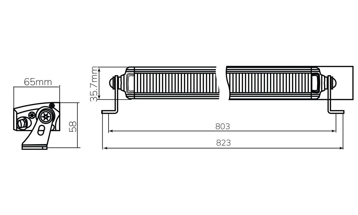31 Inch Slimline Lightbar 10-30V 160W 9100Lm