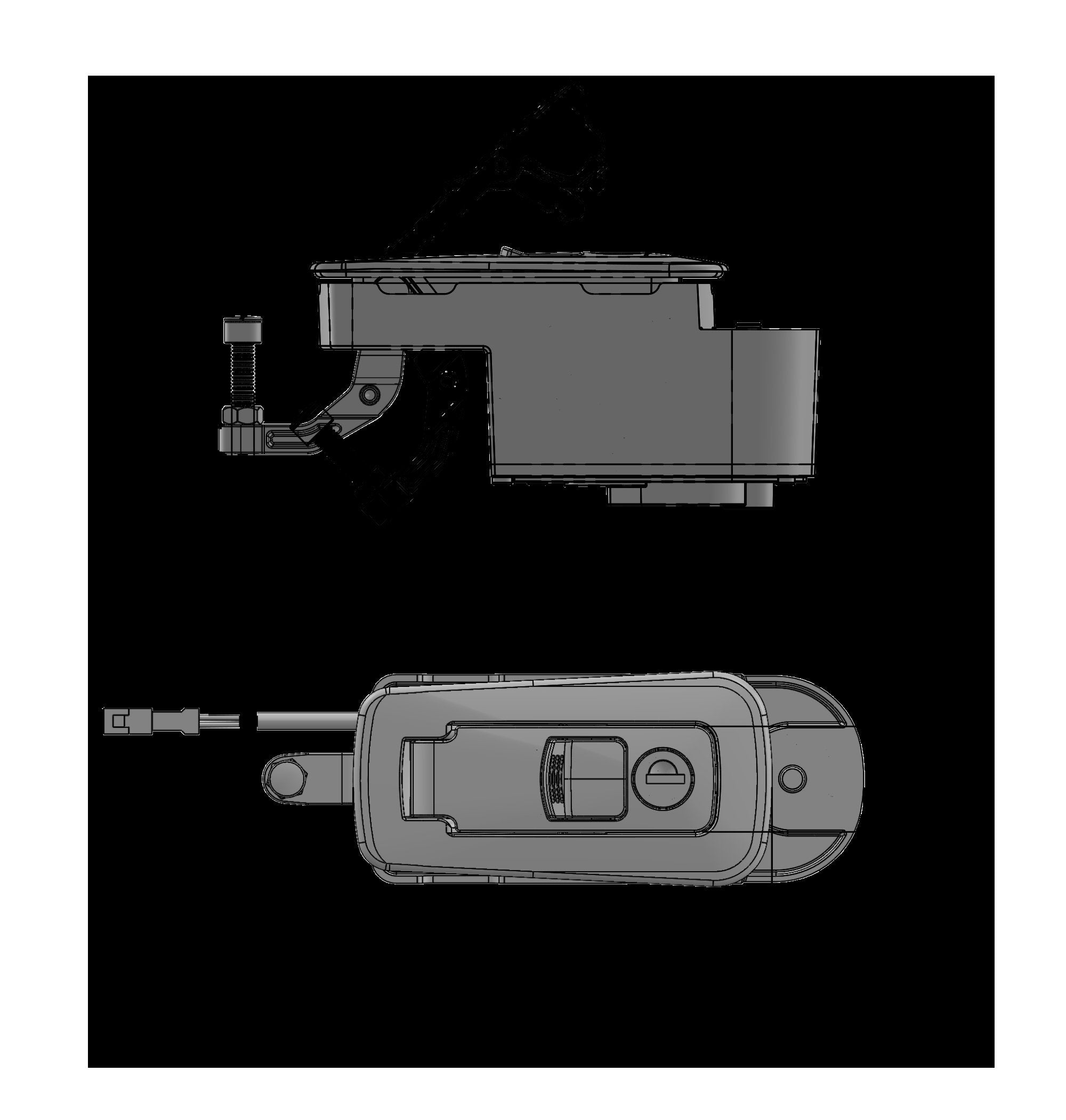 Comp Latch C/Lkg 12v sealed BlkPOLYKey95