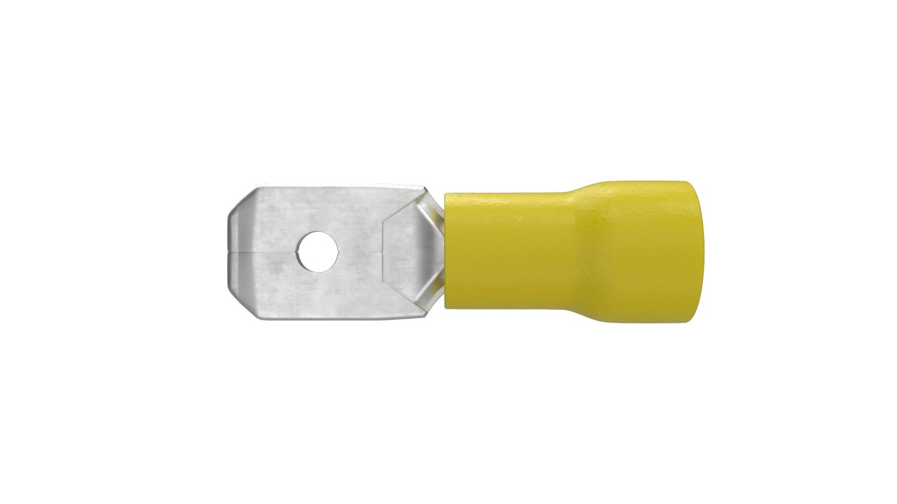 Crimp Terminal Yellow Male Blade-QKC50