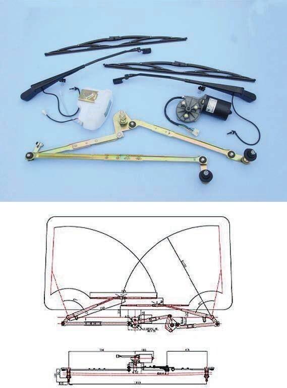 OPPOSING WIPER  KIT 750mm SINGLE TWIN TUBE