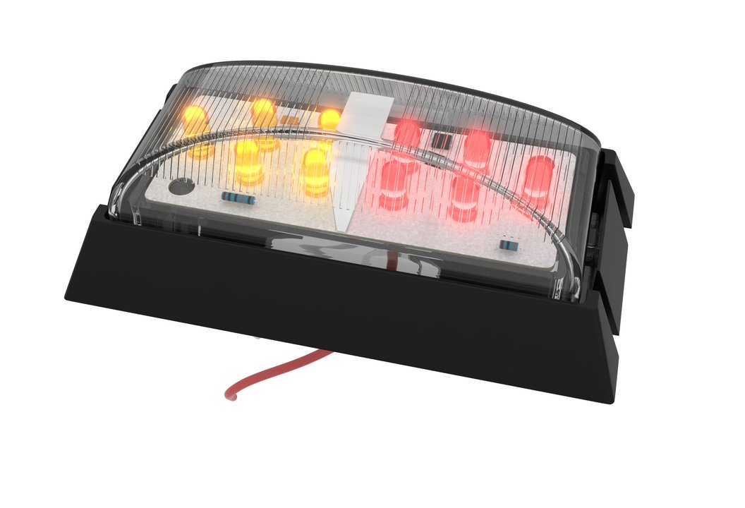 Led Sm Red/Amber Blk/Base 10Pac