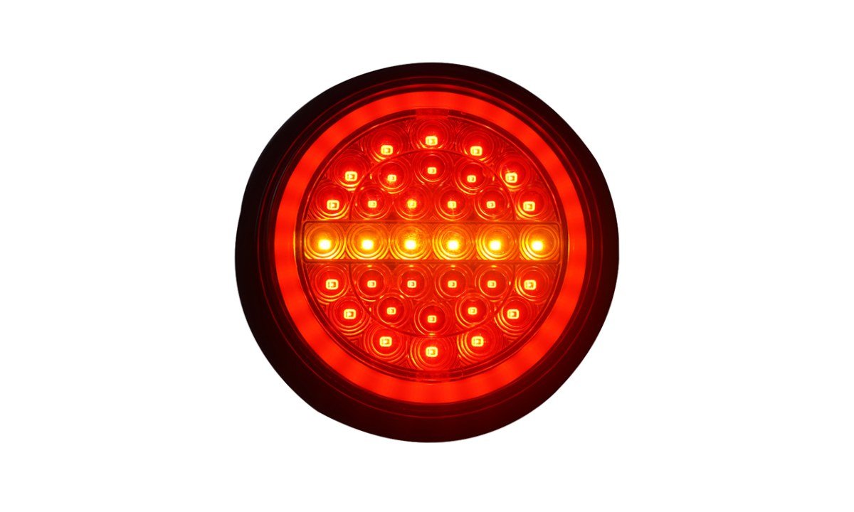 5inch Round Stop/Tail glow, Indicator Black Base
