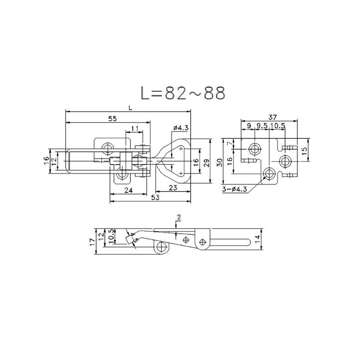 Over Centre Hooks & Latches