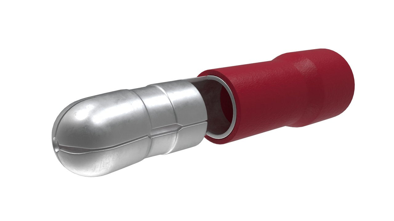 Crimp Terminal Red Male Bullet-QKC17