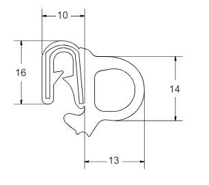 Pinchweld Black Med Side Seal - VMCN055