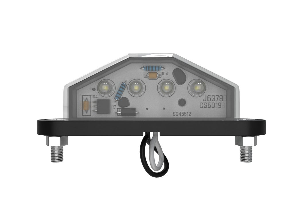 Led License Plate Lamp Black 4 Led