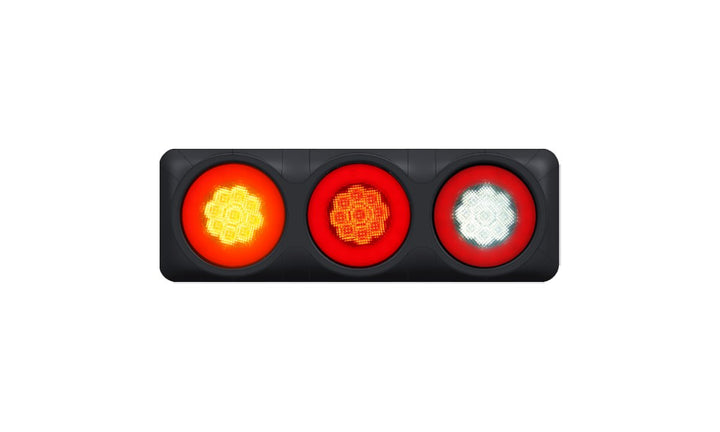 4" Round Triple Combo Stop/Glow Tail/DI/Reverse (RED)