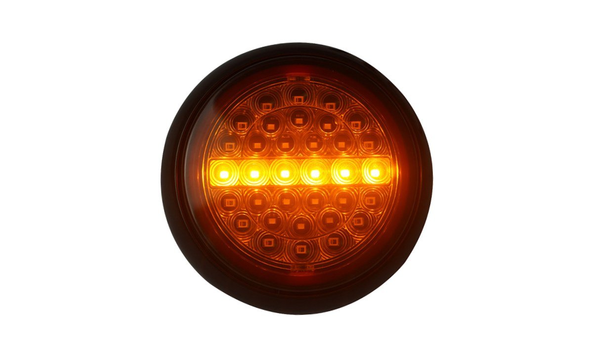 5inch Round Stop/Tail glow, Running Indicator/Reverse Black Base