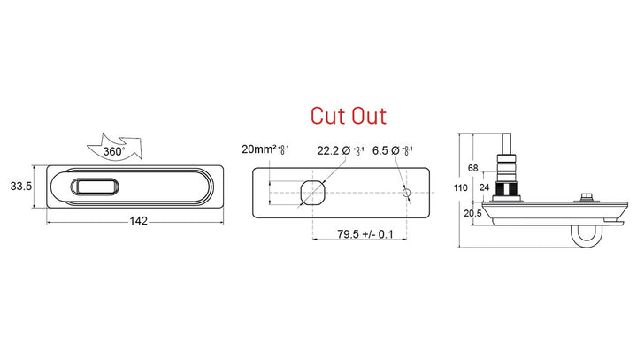 Swing Handle Chrome Pad Lockable