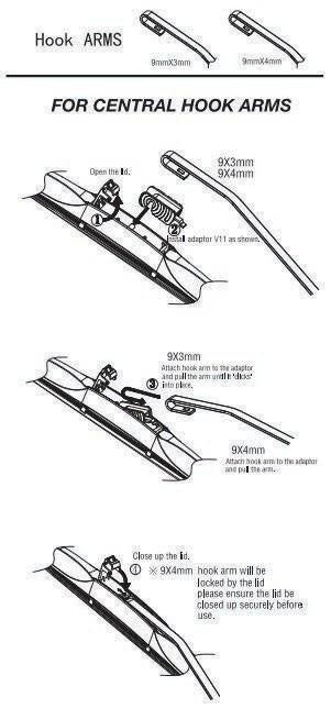 Wiper Blade TVH400 400 MM 9x3 and 9x4 HOOK