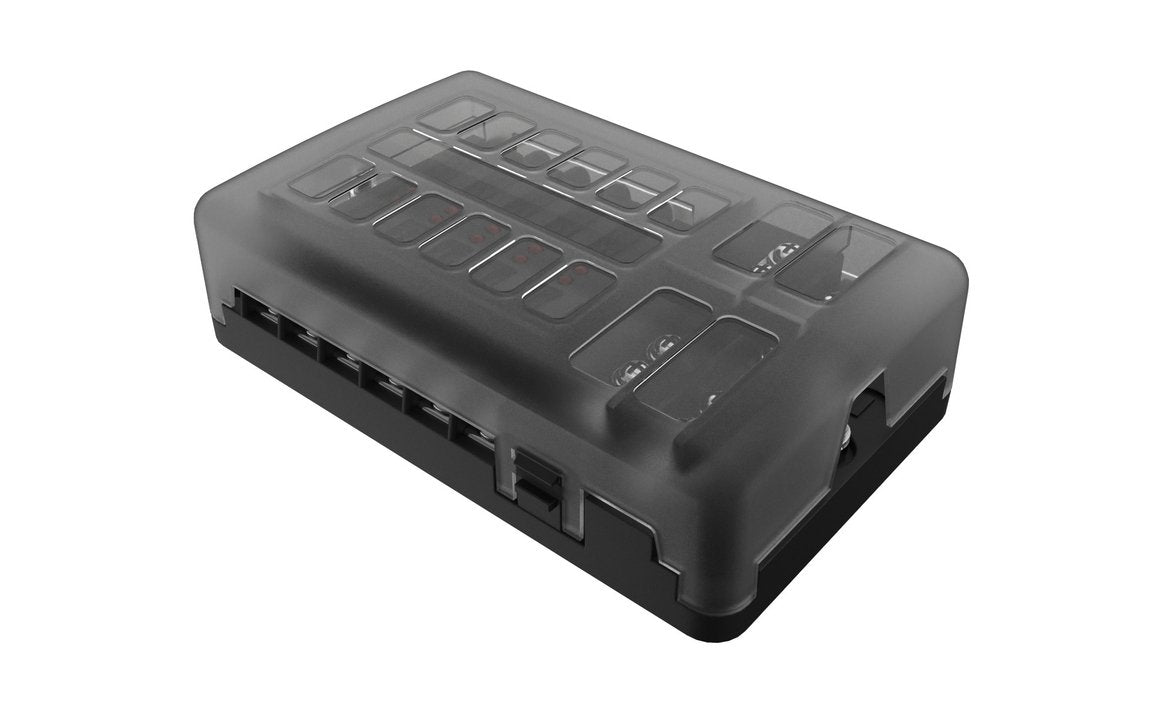 12 Way std fuseholder with neg PC Terminals