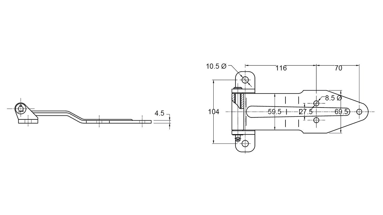 Hinge Truck Side Door - B406