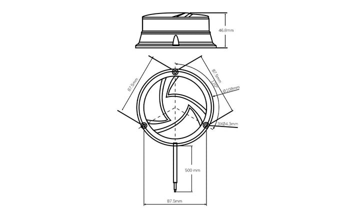 Tru Vision Mini LED Beacon - Stud mount