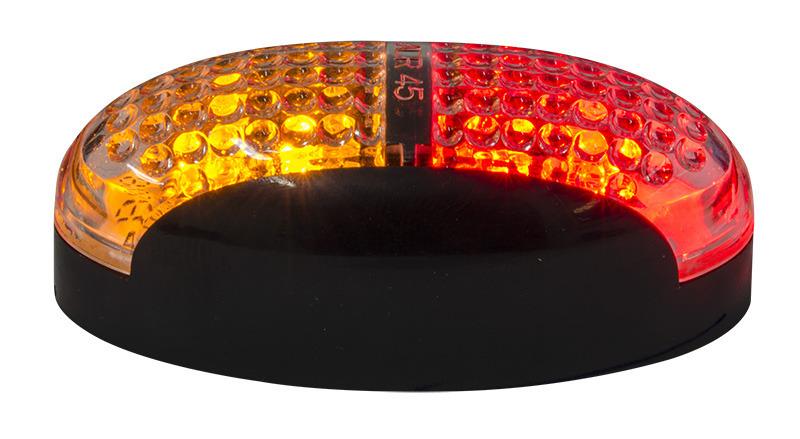 Led Clearance Light Red/Amber 10-30V Clear Lens