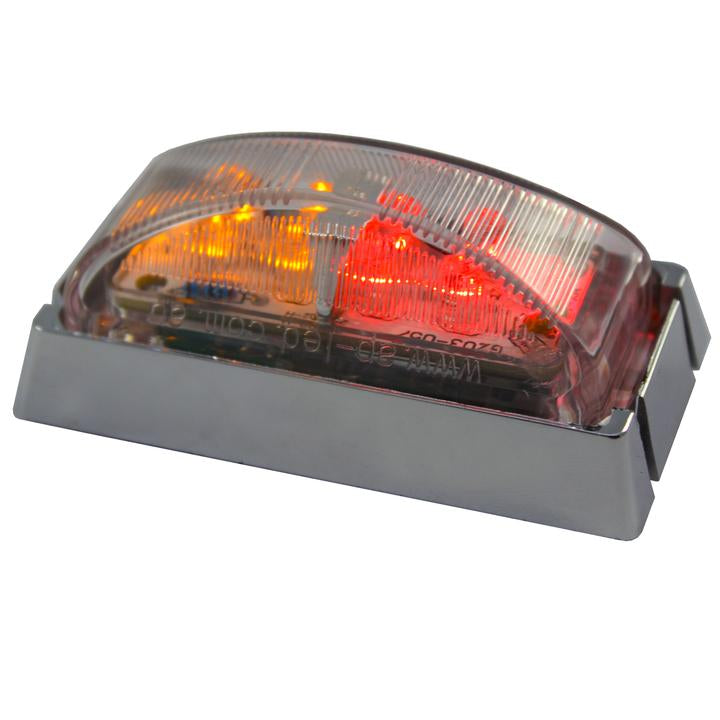 Led Sm Red/Amber Chrome 10Pack