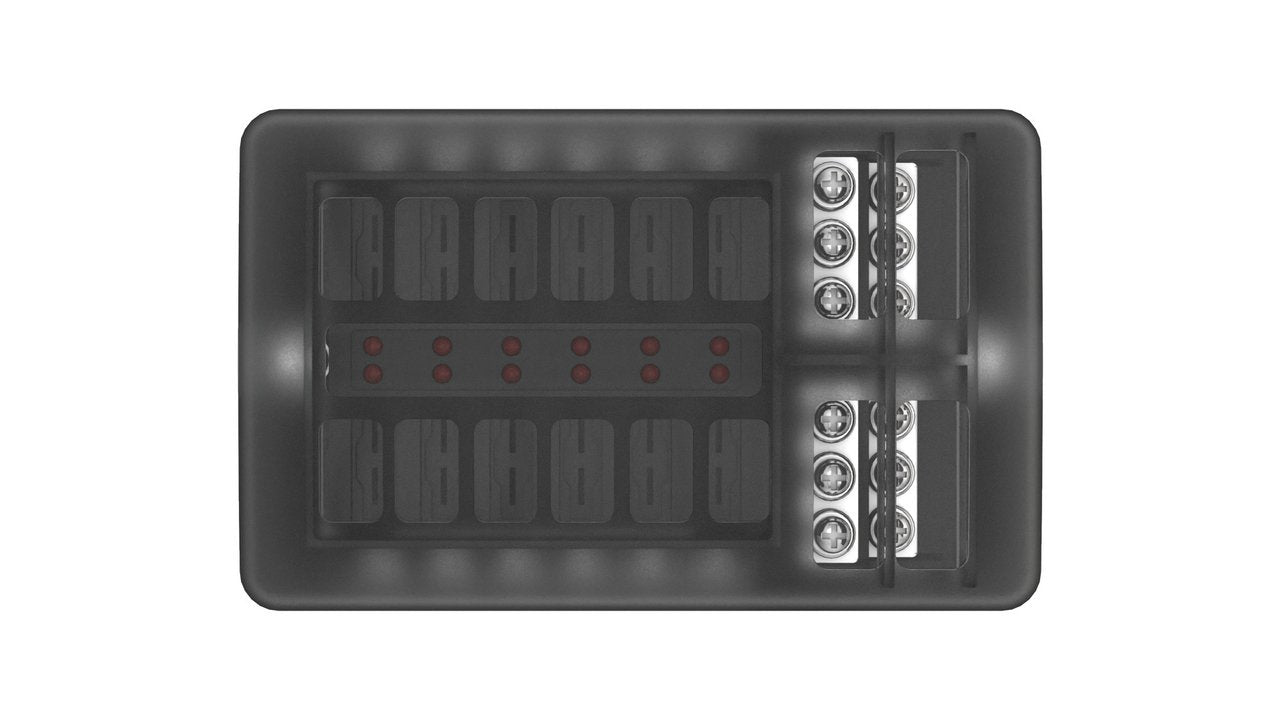 12 Way std fuseholder with neg PC Terminals