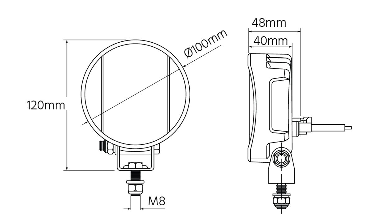 Black Series LED Worklight 10-32V 60W 6100lm