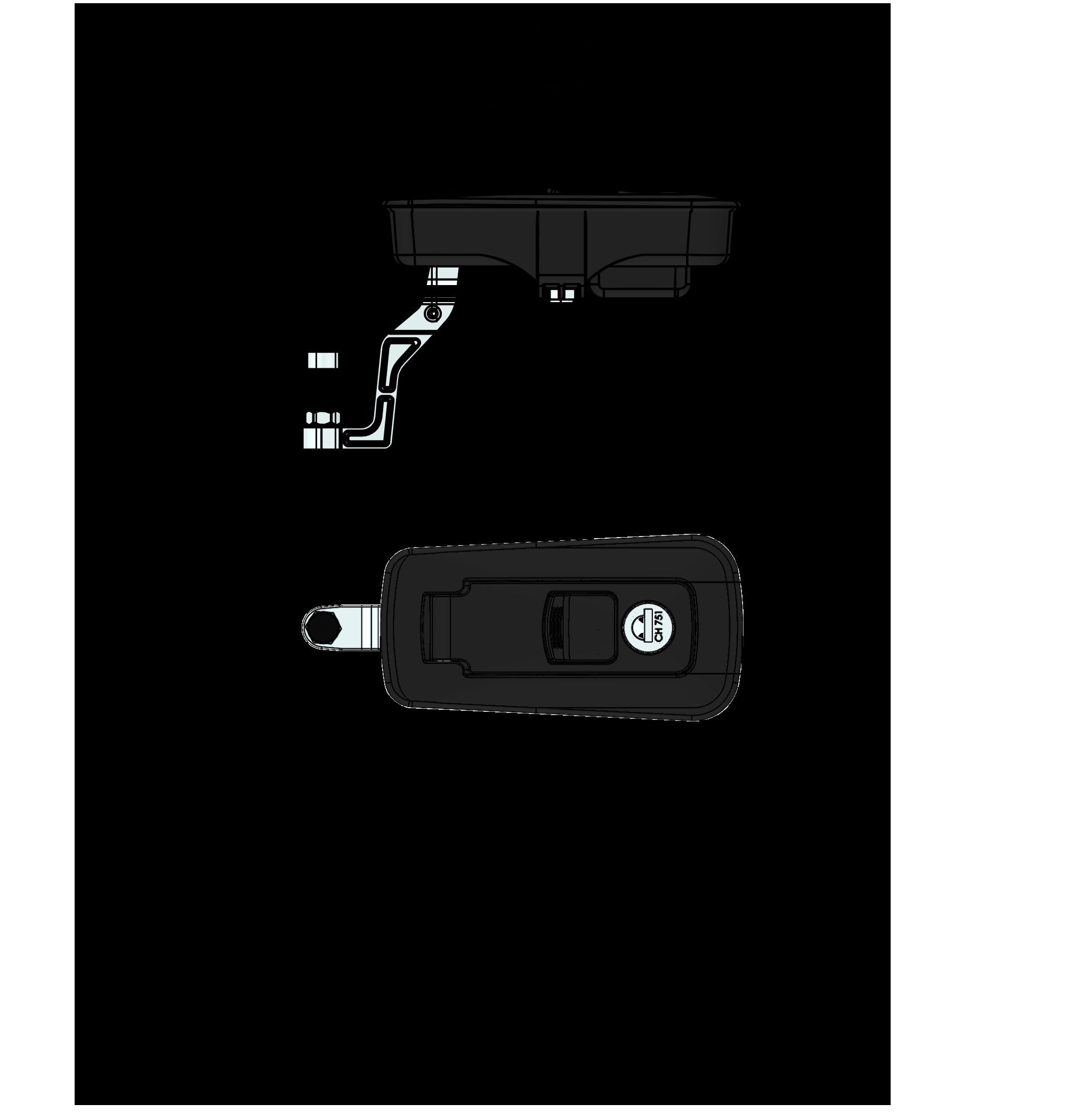 Comp Latch sealed Blk Zinc Key 35