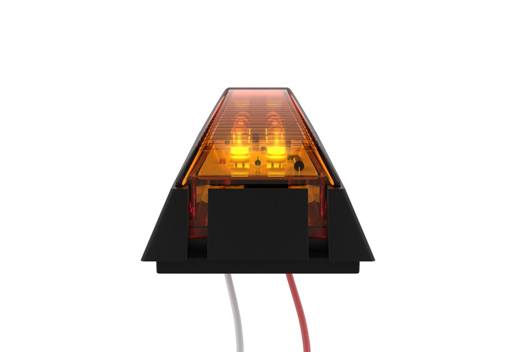 Led Front End Outline MarkerAmber Blk/Base 10Pack