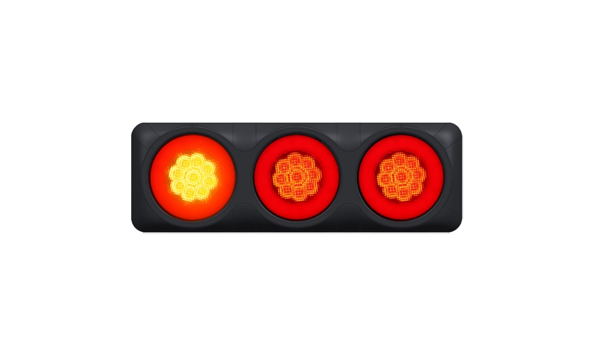 4" Round Triple Combo Stop/Glow Tail/Indictor (RED)