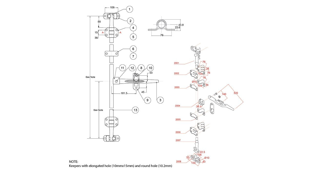 Lock Cam Md Zp External Suit 27MM Od Pip