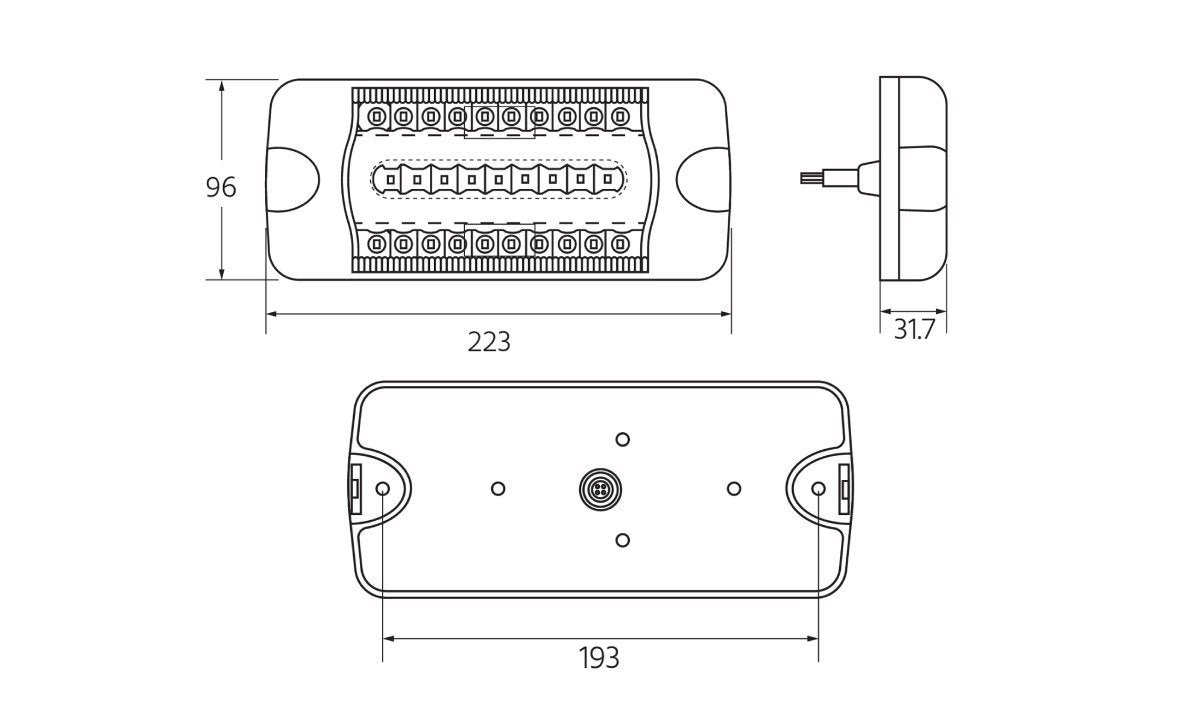 220 Series Combo Stop/Glow Tail/DI/Reverse 12/24v