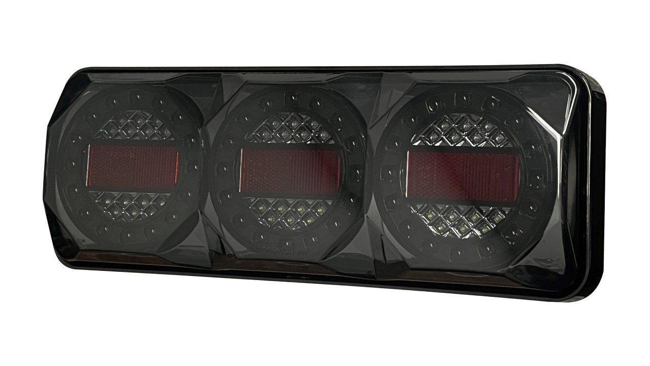 371 Series Stop/Tail/DI/Rev10-30V Smoke Lens, Black Base.