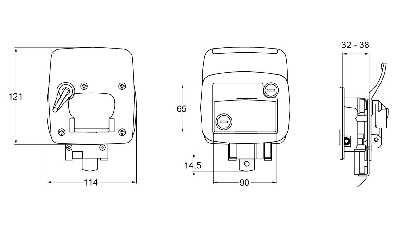 Push To Close Latch Polished Chrome