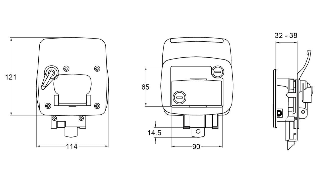 Push To Close Latch White
