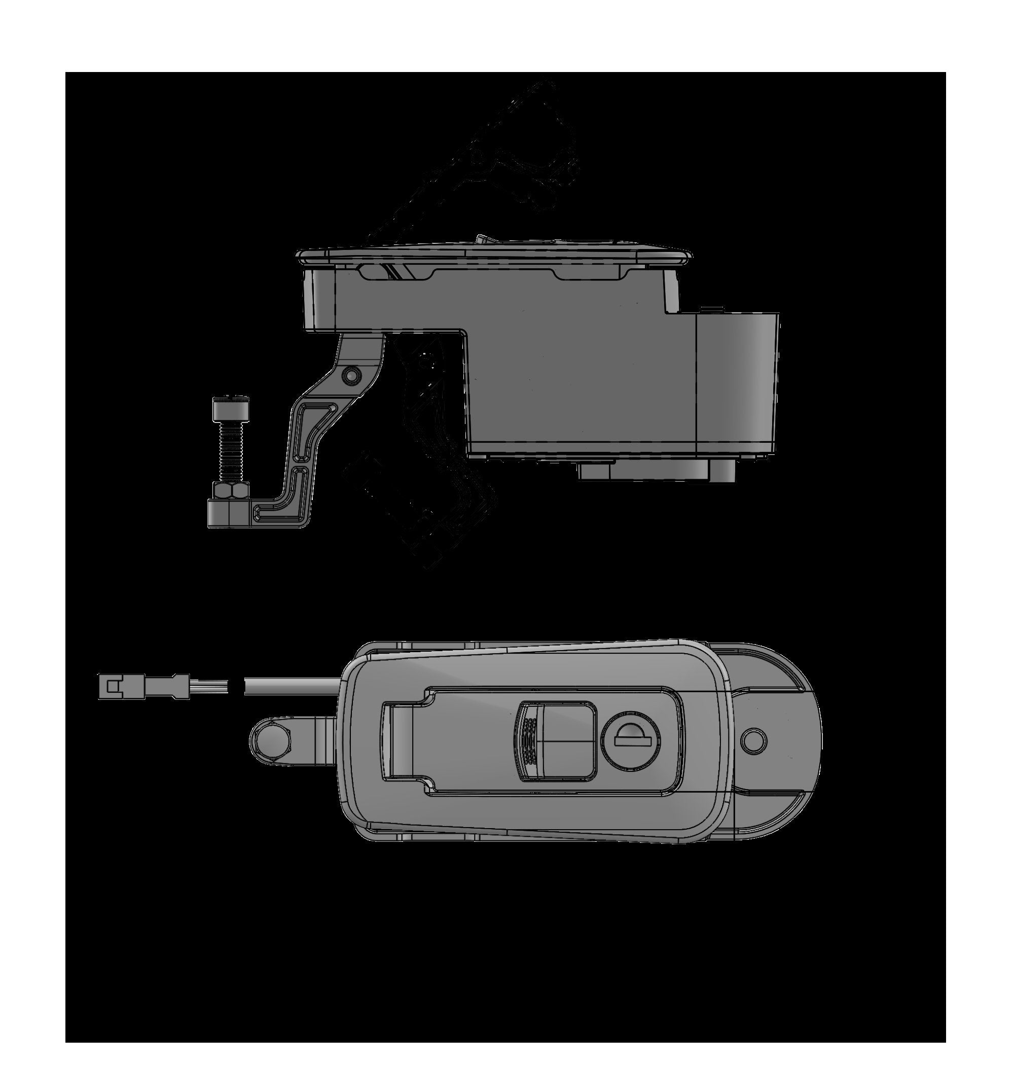 Comp Latch C/Lkg 12v sealed BlkPOLYKey93