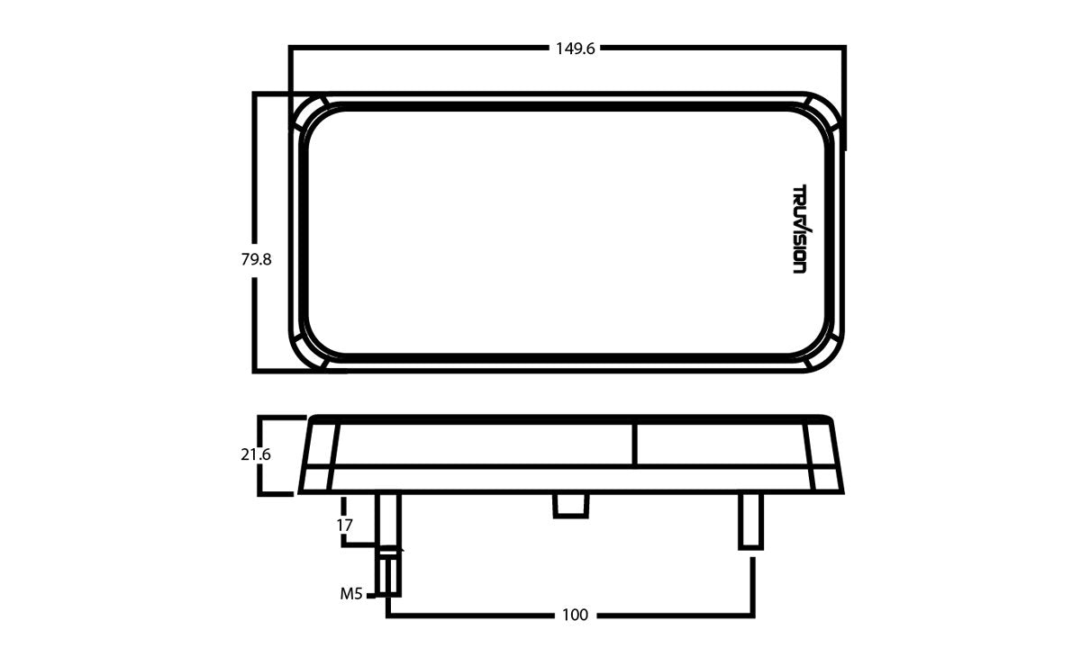 Rectangle Trailer Lamp STOP/TAIL/DI/Reflector12V 150x80mm