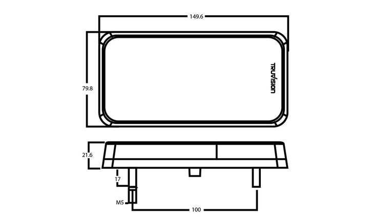 Rectangle Trailer Lamp STOP/TAIL/DI/Reflector12V 150x80mm