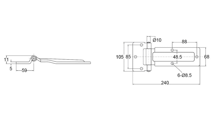 Hinge Truck Side Door S/S