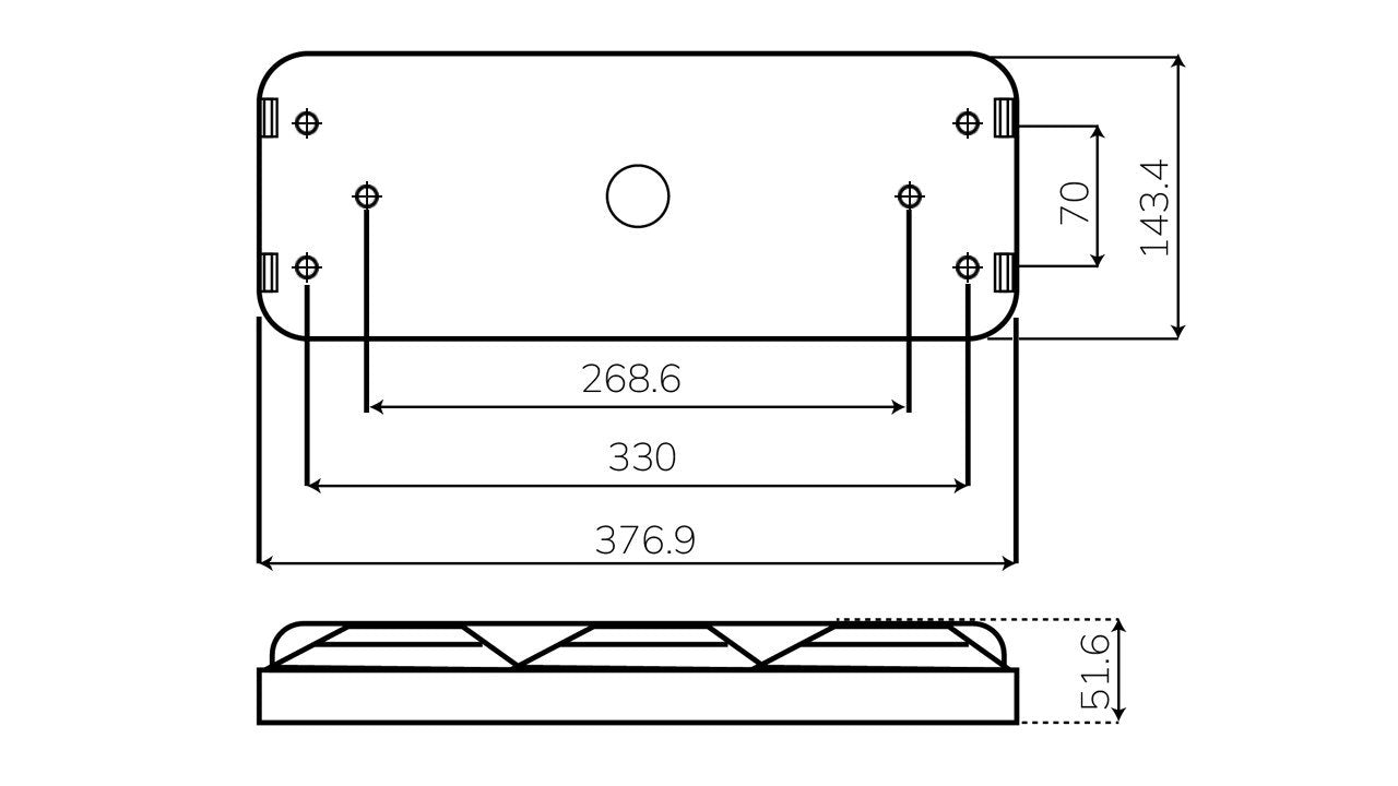371 Series Stop/Tail/DI/Rev10-30V Smoke Lens, Black Base.