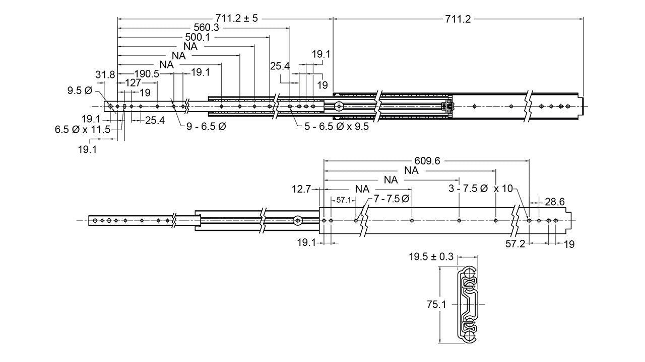 Drawer Slide Light Duty