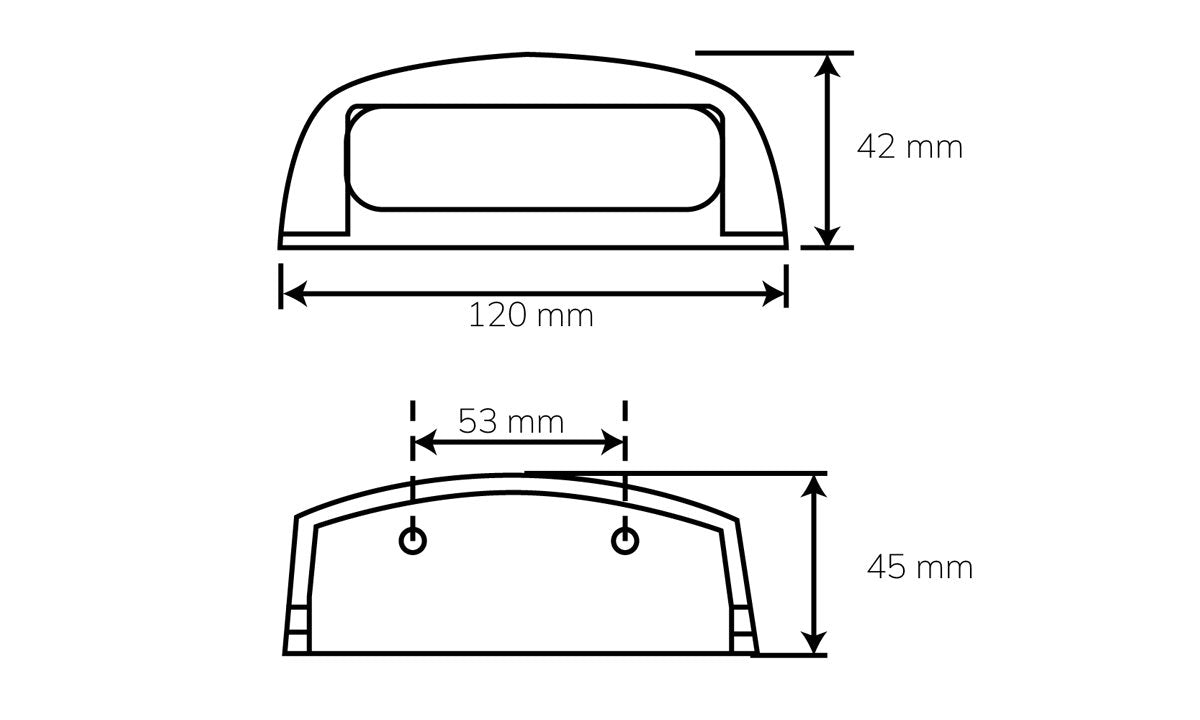 Led License Plate Lamp Black 12 Le