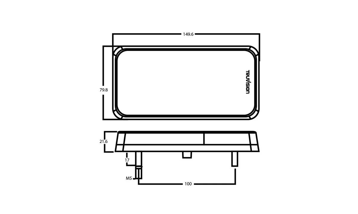 Rect Trailer Lamp 10-30V Blister