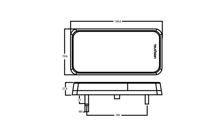 Rect Trailer Lamp 10-30V Blister